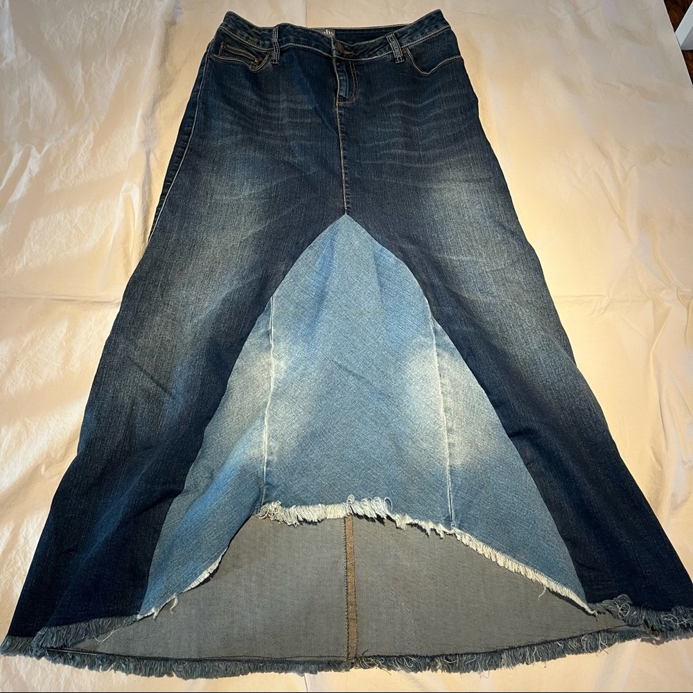 Vintage Denim Maxi Skirt